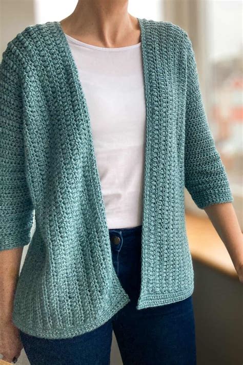 free easy crochet cardigan pattern.